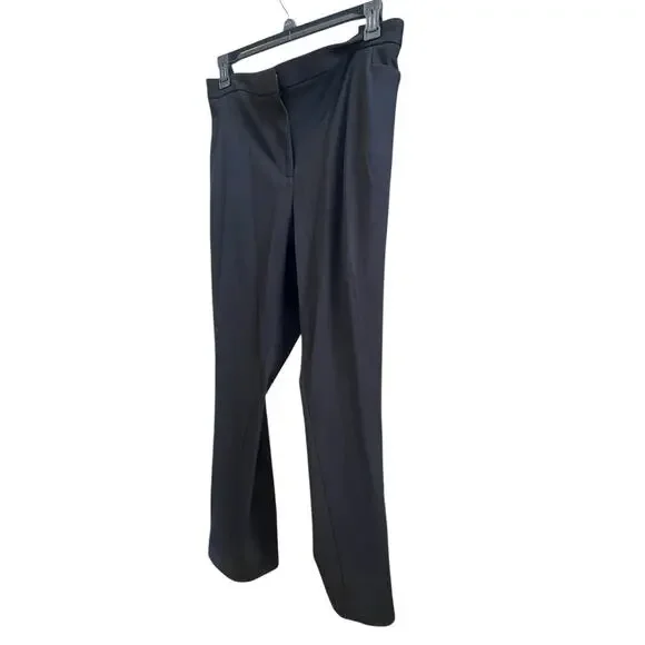 Calvin Klein Flat Front Ponte Ankle Dress Pants | Plus 24W, Black NEW! - Picture 4 of 16